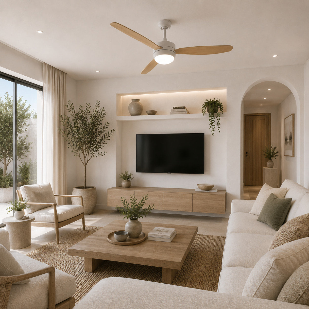 Nordica | Ventilateur de plafond scandinave avec LED