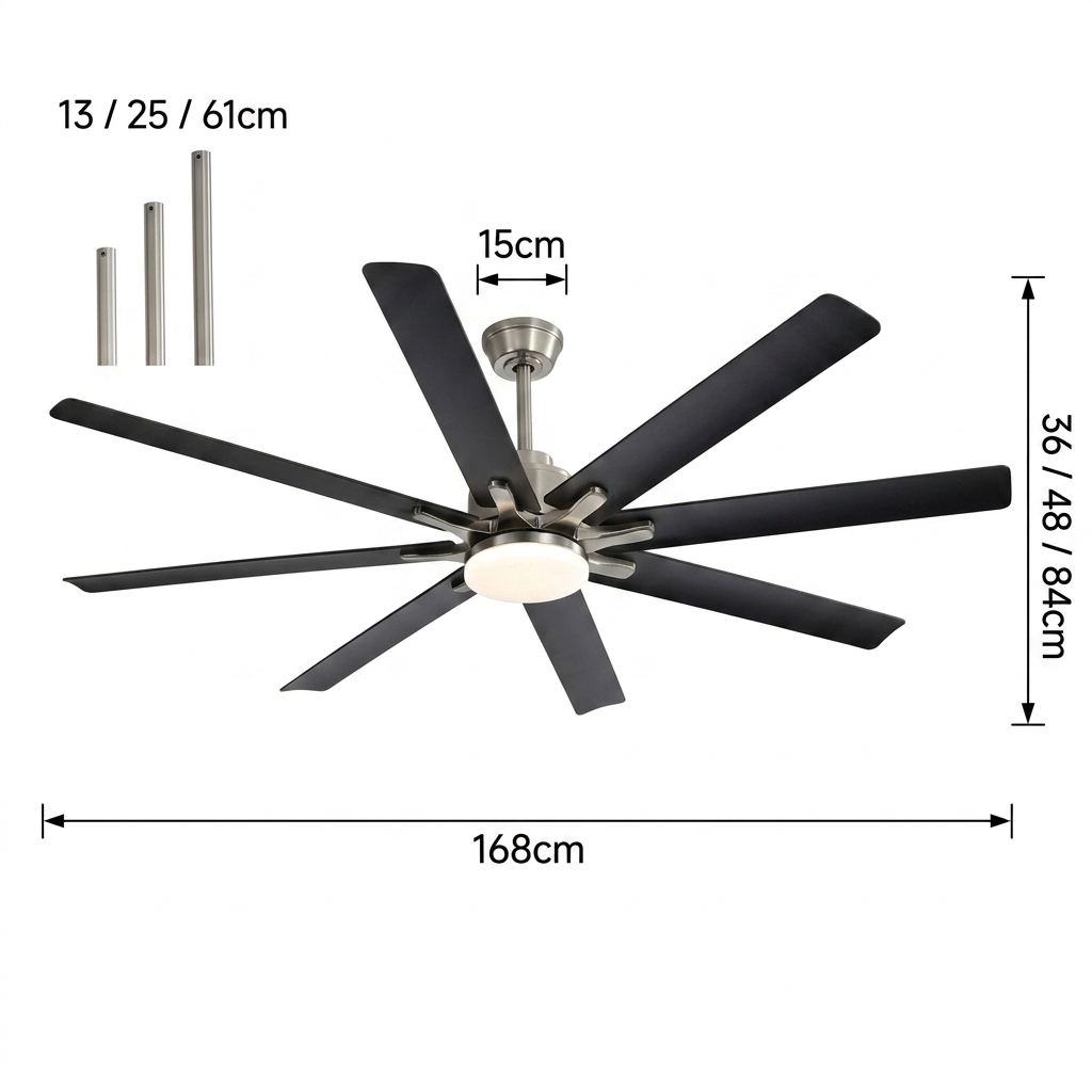 Plafonnier Ventilateur Moderne Grande Taille | VentiLum