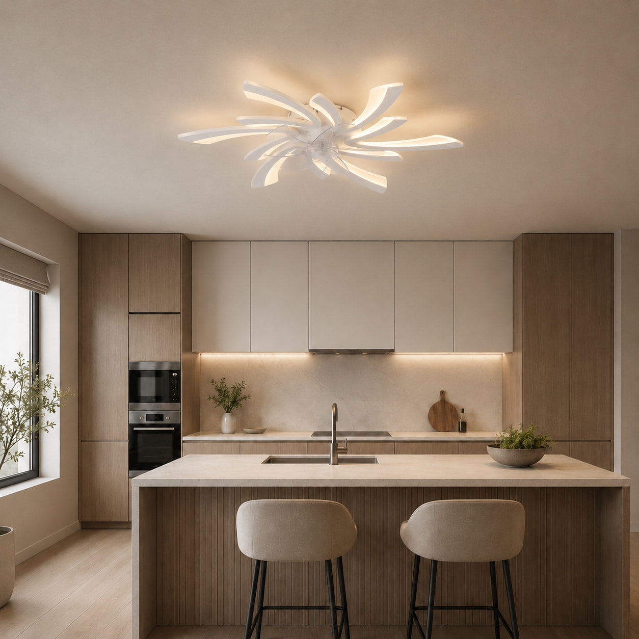 Palma | Ventilateur de plafond design éventail