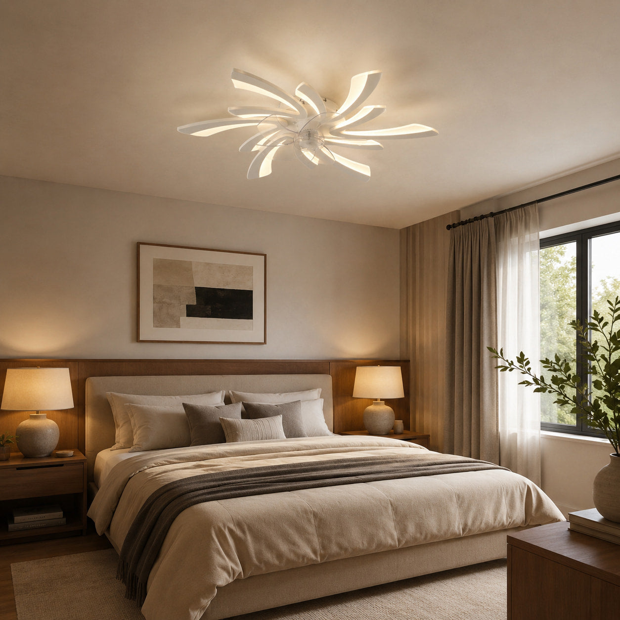 Palma | Ventilateur de plafond design éventail