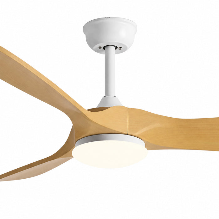 Alba | Ventilateur de plafond vintage blanc et bois 5