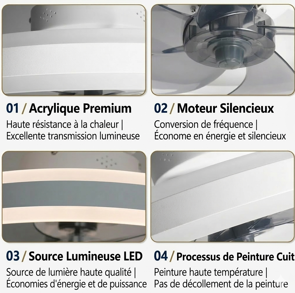 Orbe | Ventilateur de plafond moderne slim