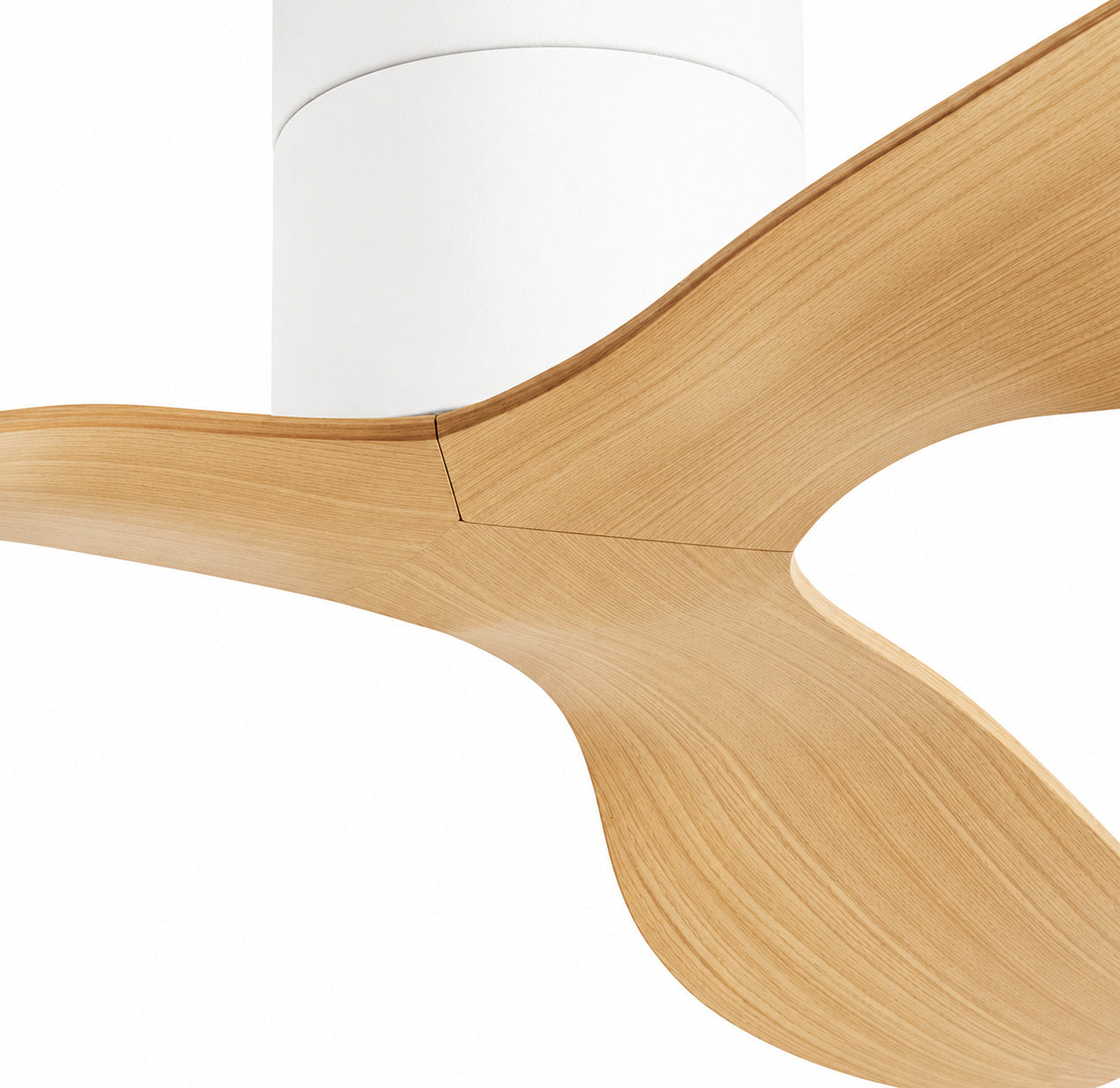 Plana Clara | Ventilateur de plafond ultra-plat bois clair