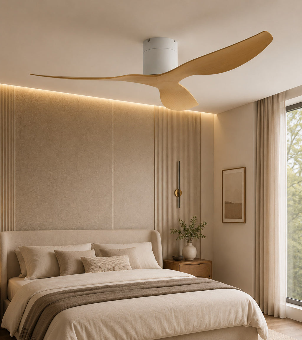 Ventilateur de Plafond Ultra-Plat Bois Clair | VentiLum