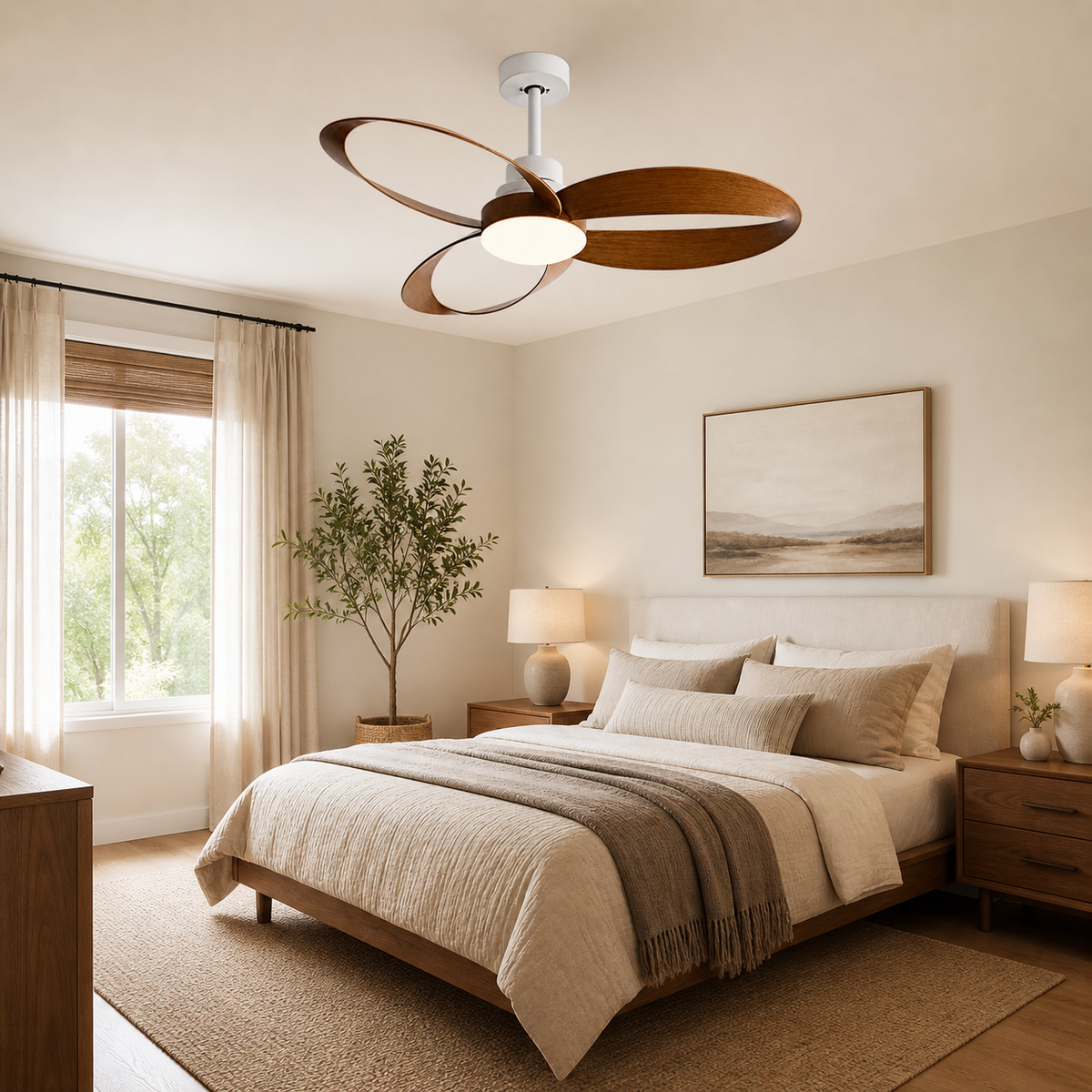 Plafonnier Ventilateur Design Bois | VentiLum