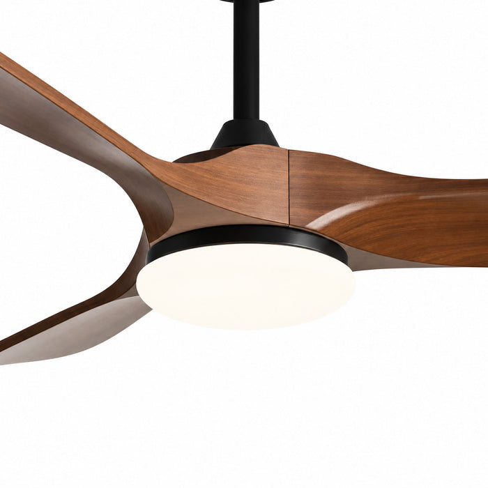 Ombra | Ventilateur de plafond vintage noir et marron 7