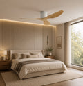 Plana Clara | Ventilateur de plafond ultra-plat bois clair
