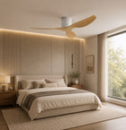 Plana Clara | Ventilateur de plafond ultra-plat bois clair 1