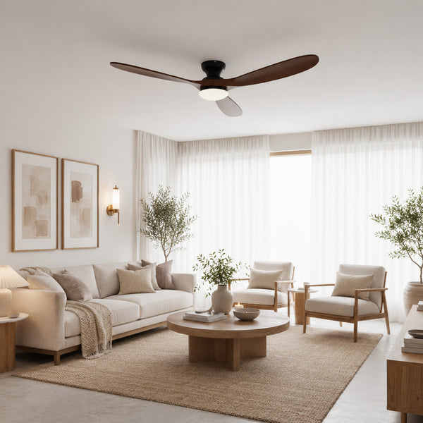 Ebano | Ventilateur de plafond bois foncé