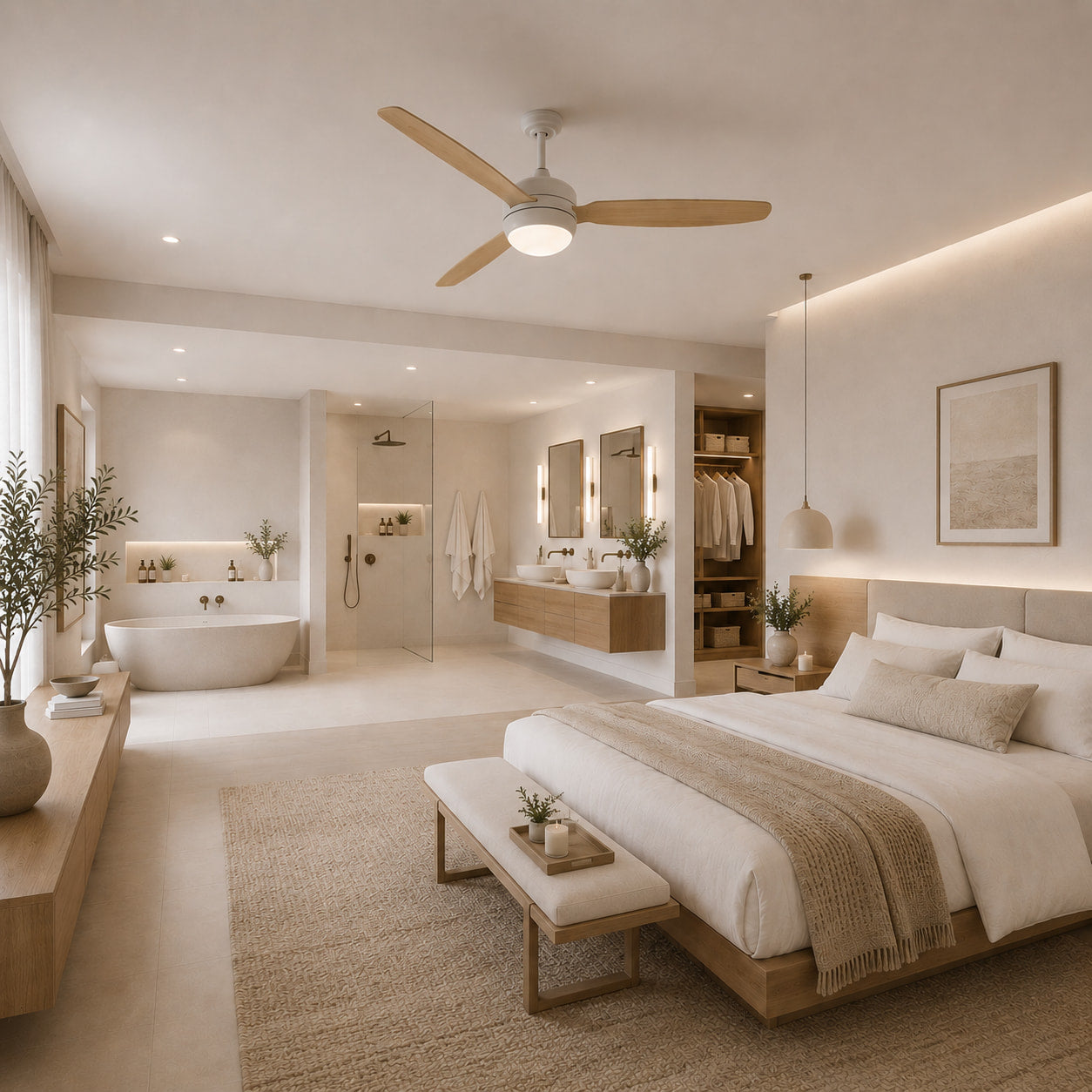 Nordica | Ventilateur de plafond scandinave avec LED