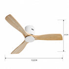 Aria | Ventilateur de plafond bois clair épuré 5