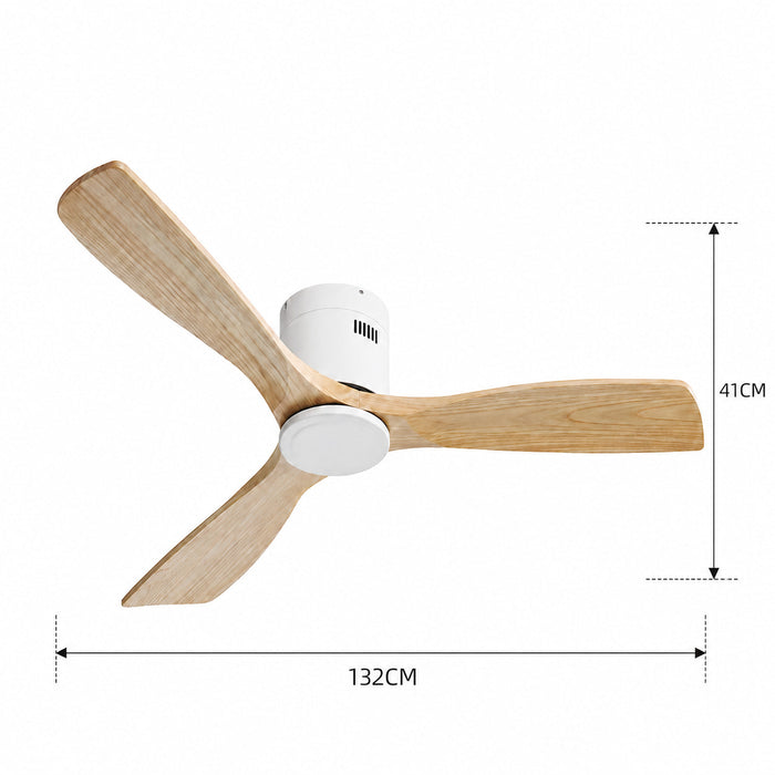 Aria | Ventilateur de plafond bois clair épuré 5