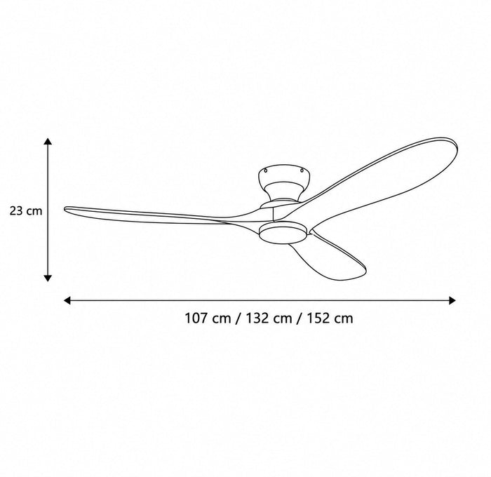 Ebano | Ventilateur de plafond bois foncé 6