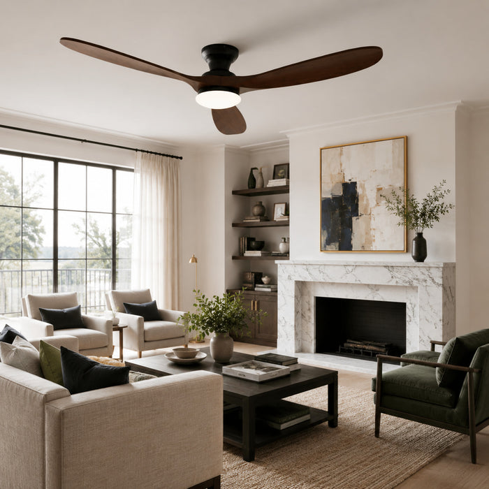 Ebano | Ventilateur de plafond bois foncé 2