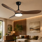 Ombra | Ventilateur de plafond vintage noir et marron 3