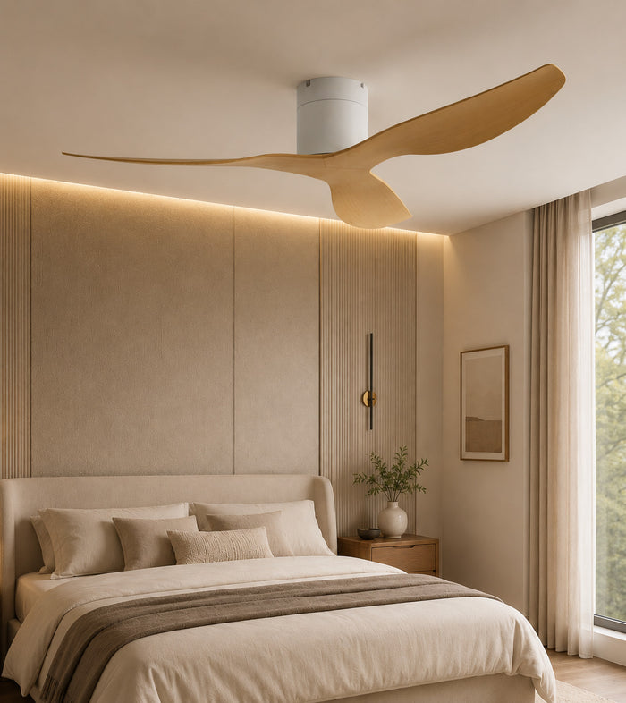 Plana Clara | Ventilateur de plafond ultra-plat bois clair 3