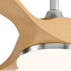 Lume | Ventilateur de plafond vintage chrome et bois 5