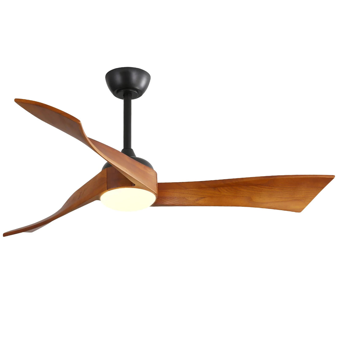 Noce | Ventilateur de plafond bois foncé avec LED