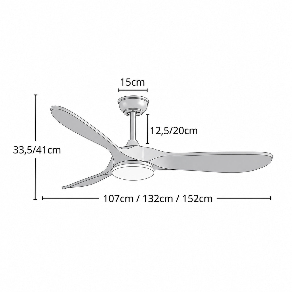 Plafonnier Ventilateur Vintage Noir et Marron | VentiLum