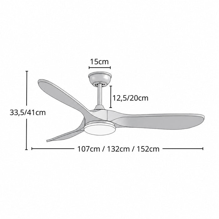 Alba | Ventilateur de plafond vintage blanc et bois 8