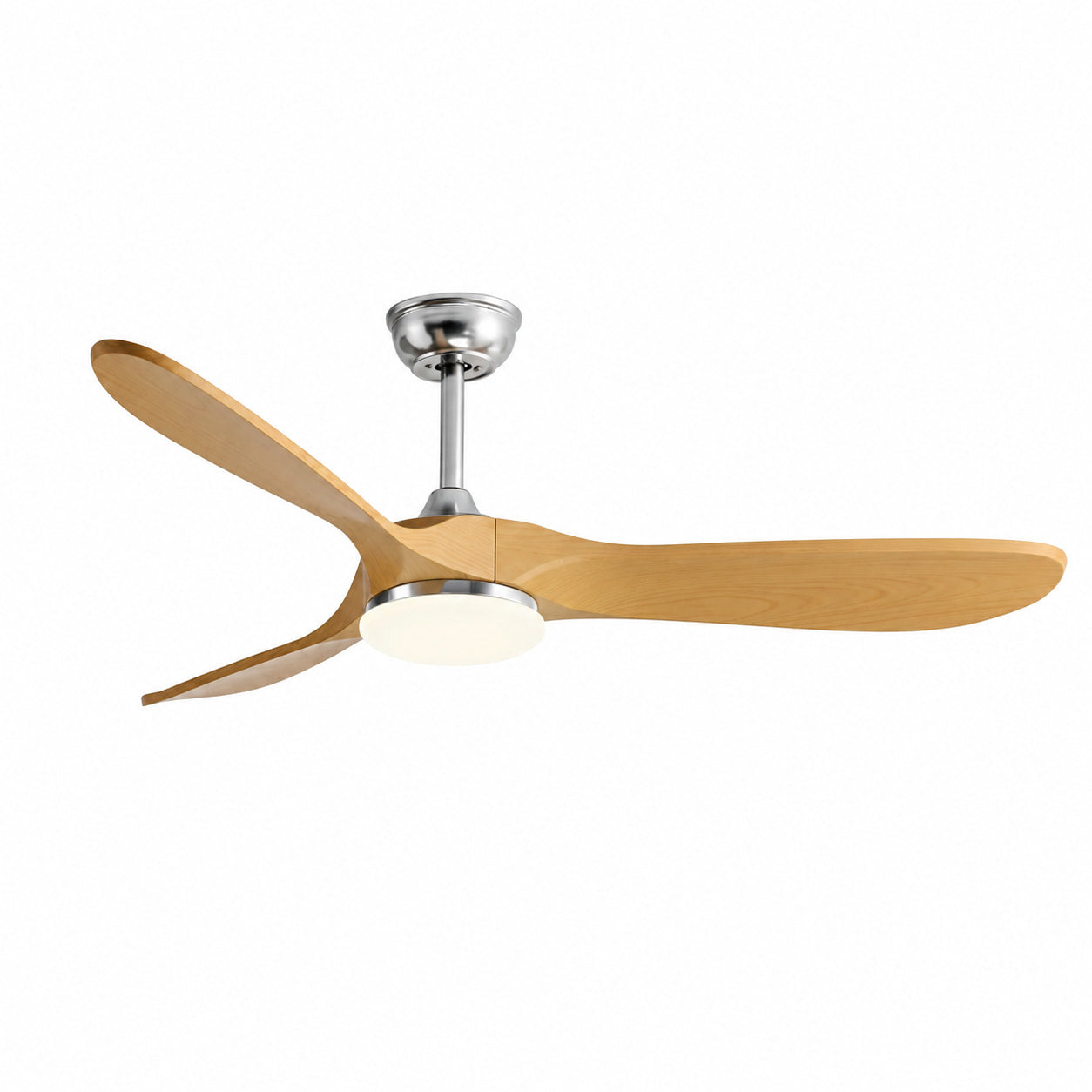 Lume | Ventilateur de plafond vintage chrome et bois